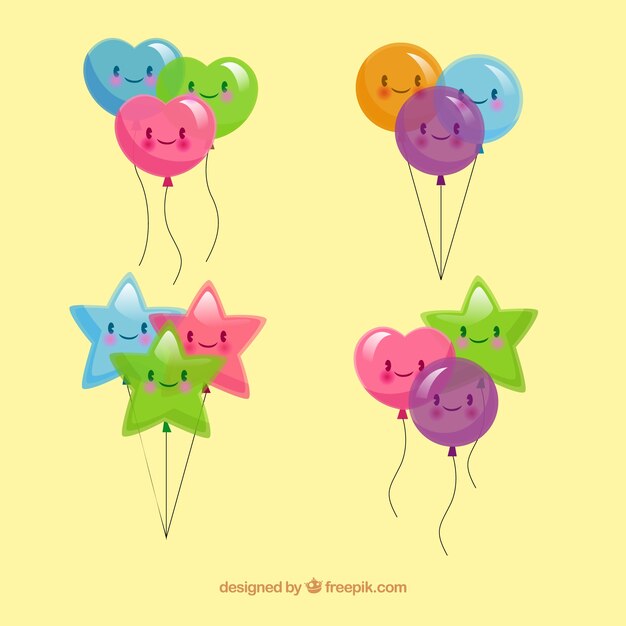 Bonitos y coloridos globos decorativos