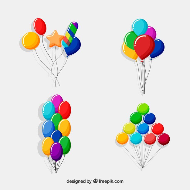 Bonitos y coloridos globos decorativos
