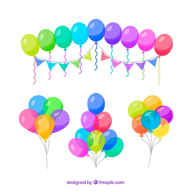 Bonitos y coloridos globos decorativos