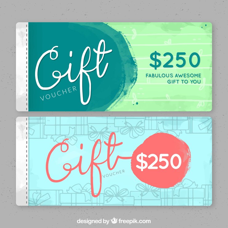 Vector gratuito bonitos cupones de regalo