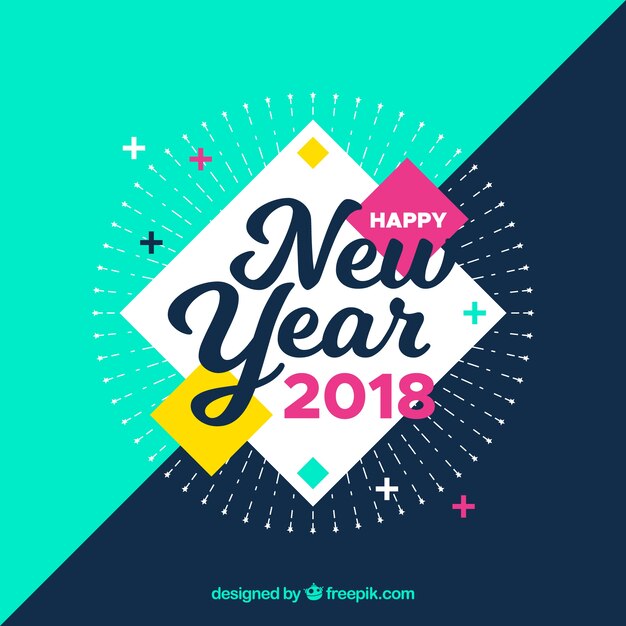 Bonitos lettering de año nuevo en estilo vintage