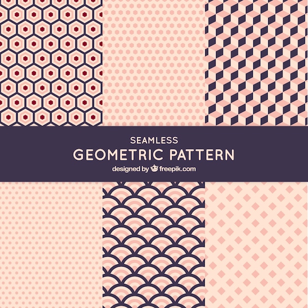 Vector gratuito bonitos patrones geométricos