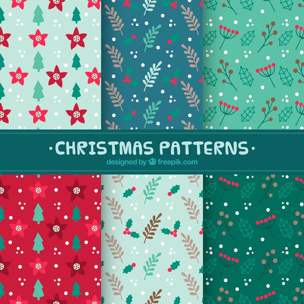 Bonitos patrones retro de navidad 