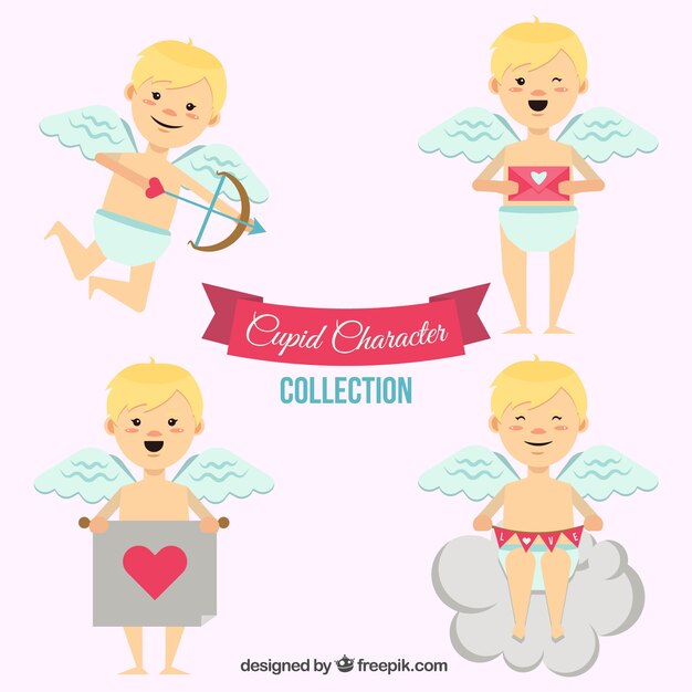 Bonitos personajes de cupido para san valentín