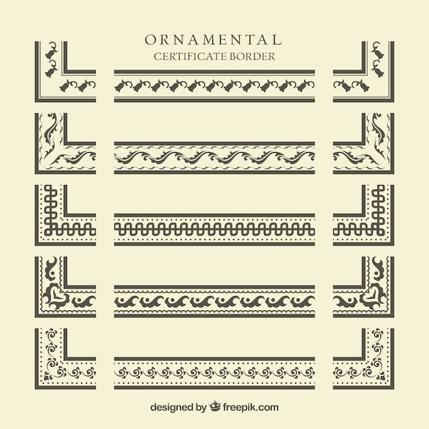 Borde de certificado ornamental