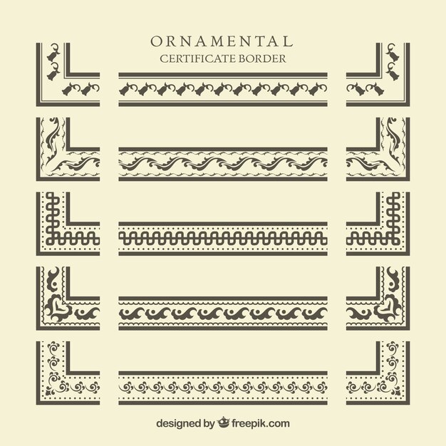 Borde de certificado ornamental