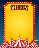Vector gratuito un borde de circo en blanco