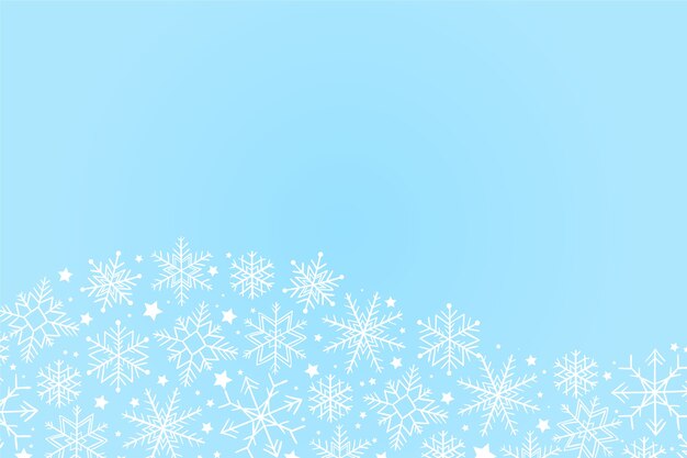 Borde de copo de nieve dibujado a mano