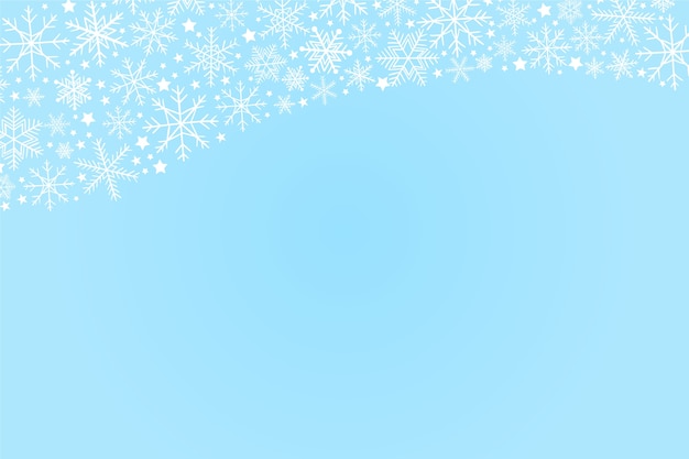 Borde de copo de nieve dibujado a mano