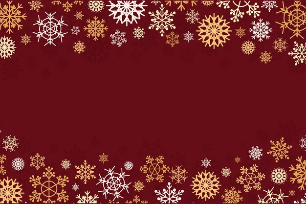 Borde de copo de nieve de diseño plano