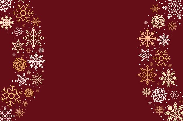 Borde de copo de nieve de diseño plano