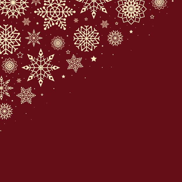 Borde de copo de nieve de diseño plano
