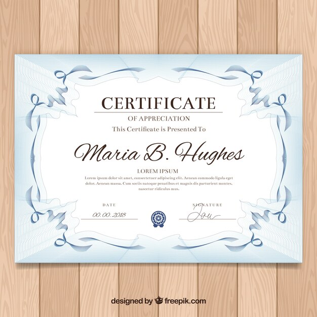Borde decorativo de certificado con estilo vintage