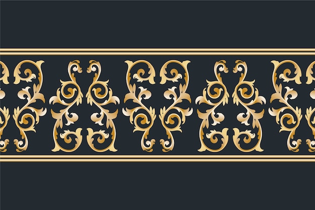Borde dorado ornamental