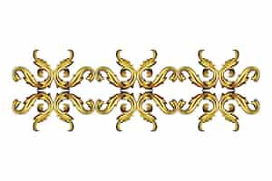 Vector gratuito borde dorado ornamental