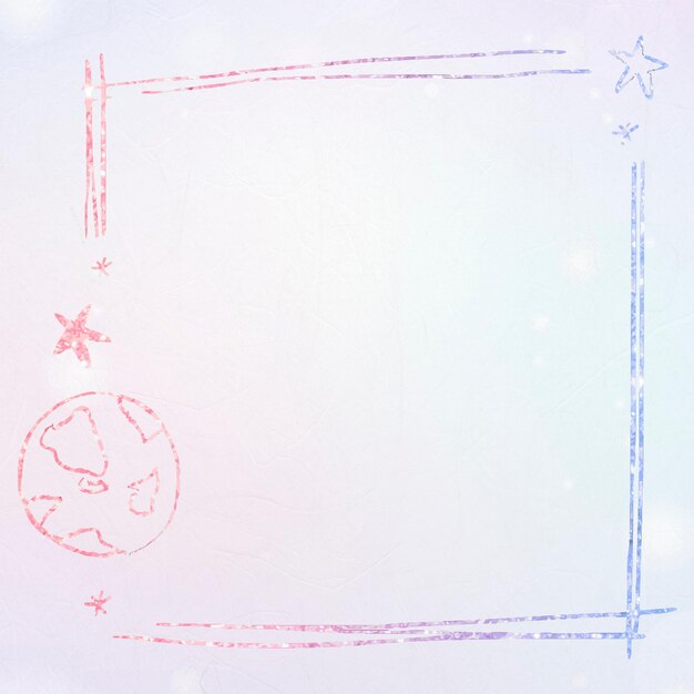 Borde de rectángulo de brillo de espacio vectorial