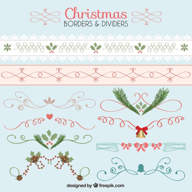 Bordes y divisores de navidad