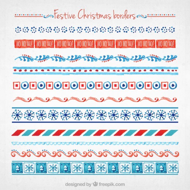 Bordes festivos de navidad