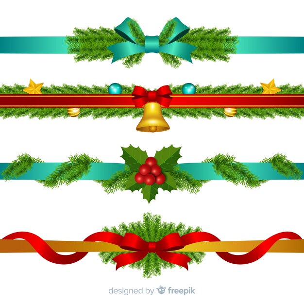 Bordes navidad realistas