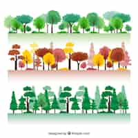 Vector gratuito bosque estacional