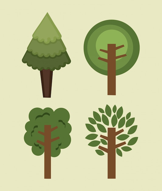 Vector gratuito bosque de la naturaleza