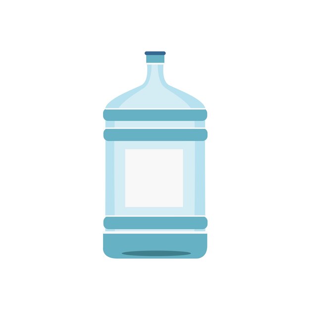 Botella de agua aislada en la ilustración blanca