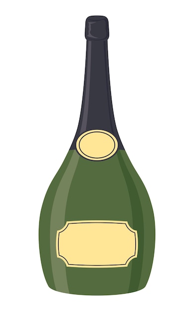 Vector gratuito botella de champán hecho