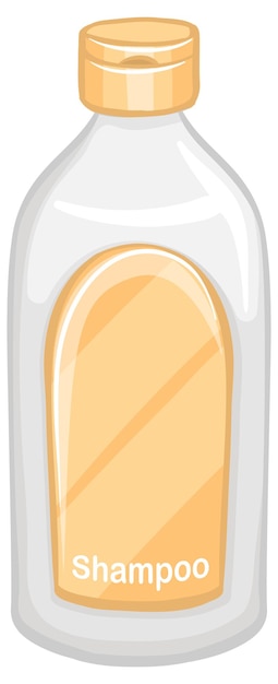 Vector gratuito botella de champú aislado sobre fondo blanco.