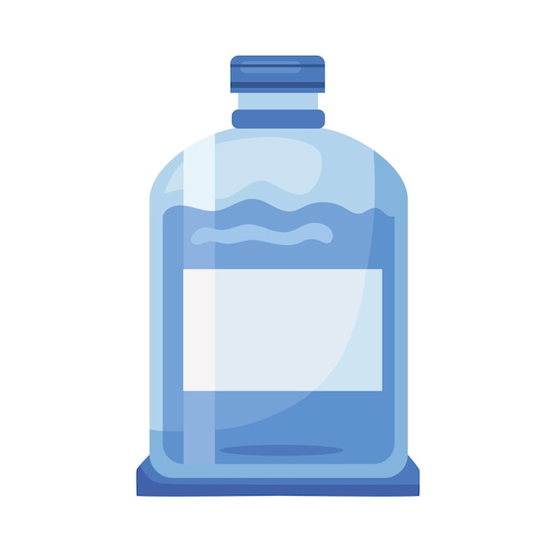 Vector gratuito botella de galón con tapa azul