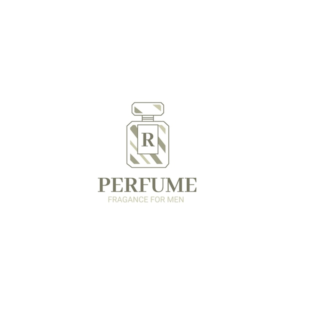 Botella de perfume logotipo de empresa comercial