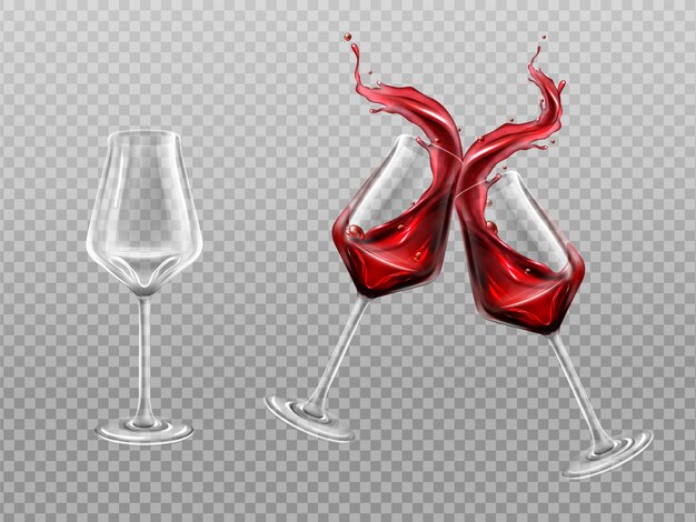 Botella de vino tinto y vidrio, bebida de vid de alcohol