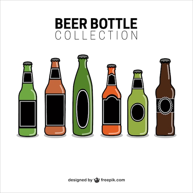 Vector gratuito botellas de cerveza