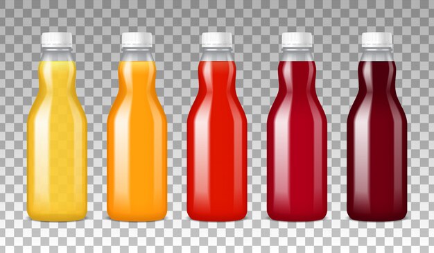 Botellas De Vidrio Con Jugo