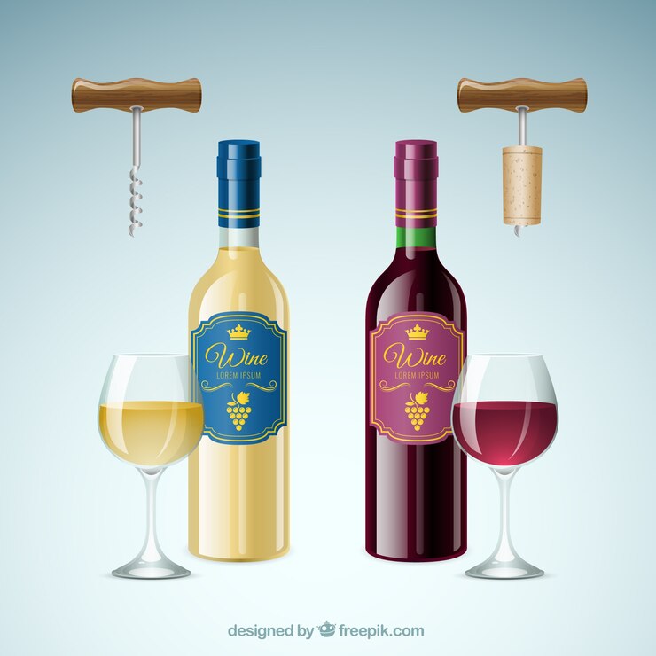 Vector gratuito botellas de vino