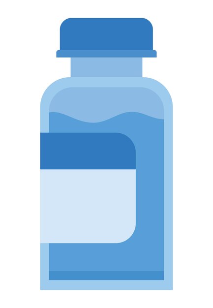 botellón de medicamentos azul