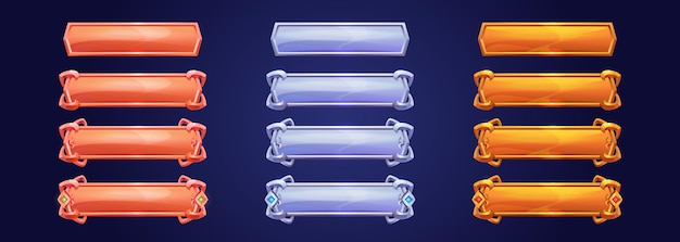 Botón de marco de placa de nombre de juego de plata y oro
