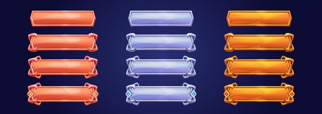 Botón de marco de placa de nombre de juego de plata y oro