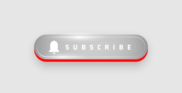 Botón de suscripción web de estilo 3D seguir o gustar canal