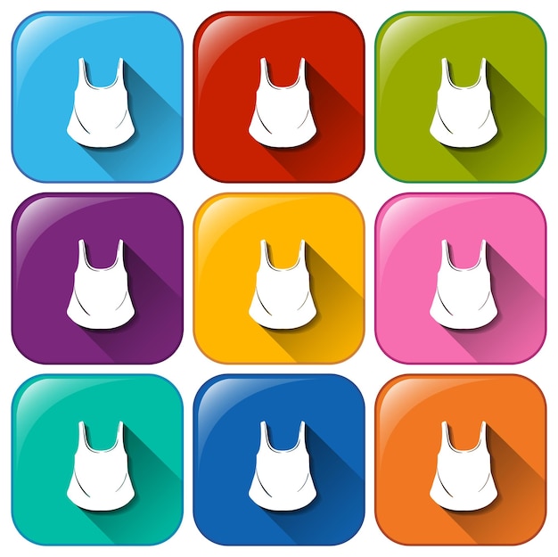 Botones con camisas sando