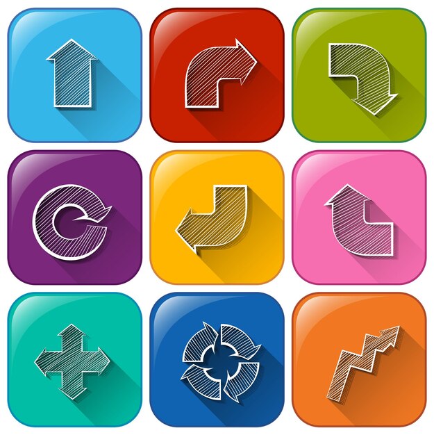 Botones con diferentes flechas