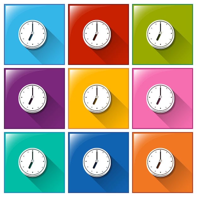 Vector gratuito botones de reloj