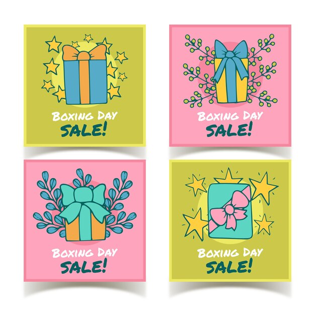 Vector gratuito boxing day sale instagram post collection