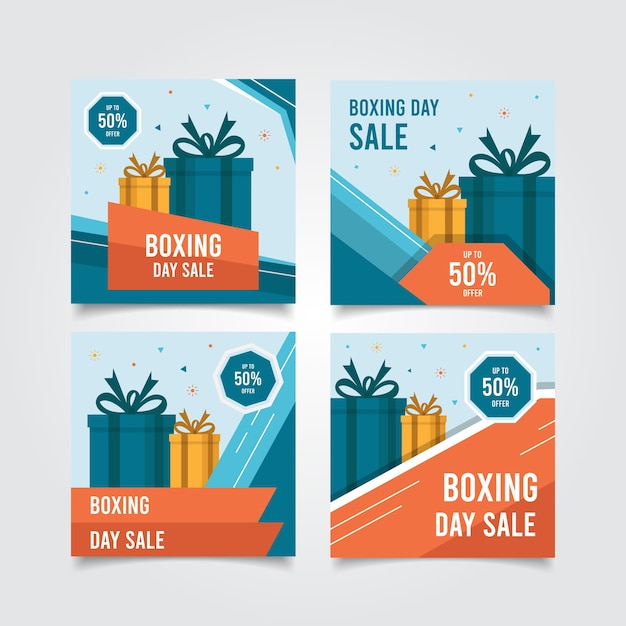 Boxing day sale instagram post collection