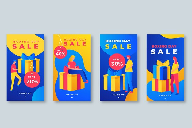 Boxing day sale instagram story collection