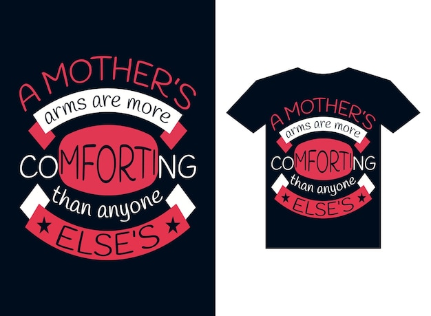 El brazo de una madre más tipografía diseño de camiseta vector del día de la madre Vector Premium 