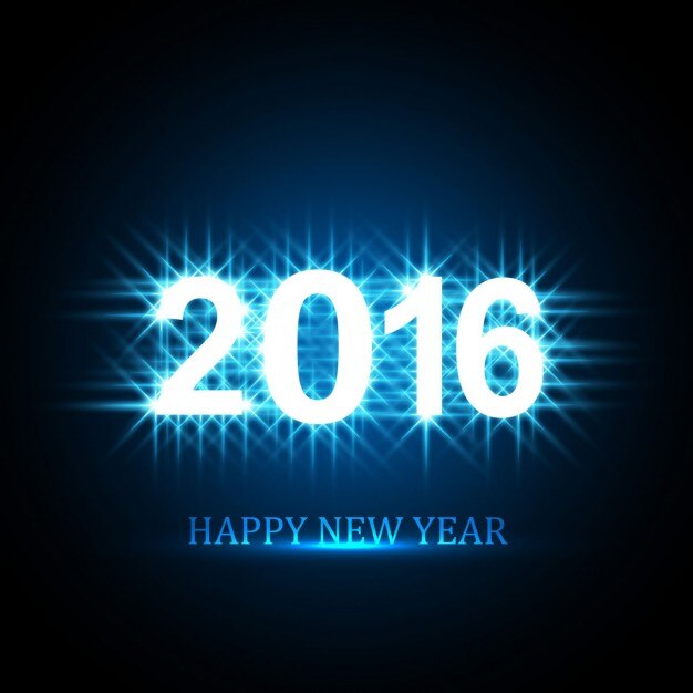 Vector gratuito brillante felicitación de nuevo año