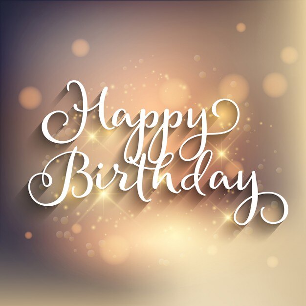 Vector gratuito brillante fondo con luces para cumpleaños