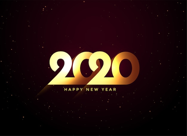 Brillante oro 2020 feliz año nuevo