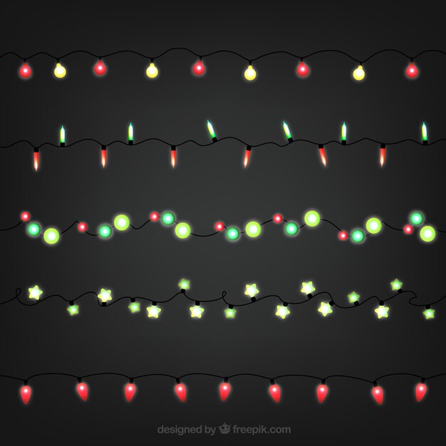 Brillantes luces de navidad