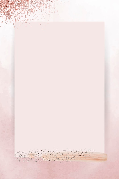 Brillo plateado en vector de marco rosa
